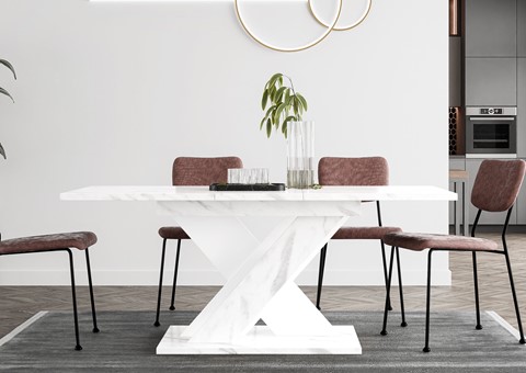 TX1 nowoczesny stół rozkładany do salonu kuchni jadalni 120/160x80 b. ma.bi