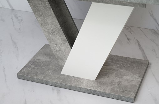 DUBAI nowoczesny stół rozkładany do salonu jadalni 120x80 beton biały