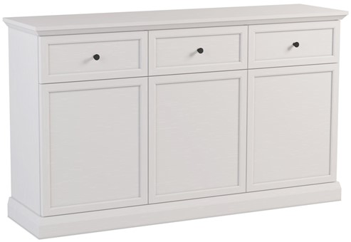 meble LUCCA K3D3S komoda z szufladami drzwiami do salonu sypialni biały opa