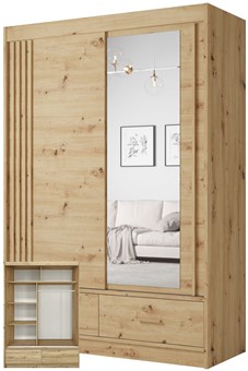 CA1-15 szafa przesuwna z szufladami lustrem do sypialni przedpokoju artisan