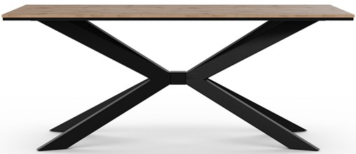 FLORA nowoczesny loftowy stół do salonu jadalni 190x90 dąb wotan czarny