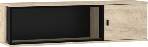 meble GAVES 15 szafka półka wisząca ścienna loft dąb endgrain czarny