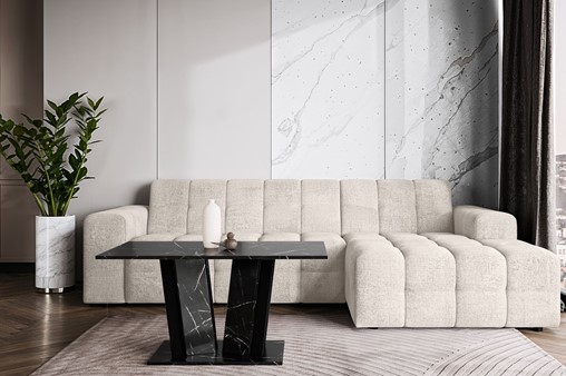 DO2 ława nowoczesny stolik kawowy 100x60 do salonu marmur royal czarny