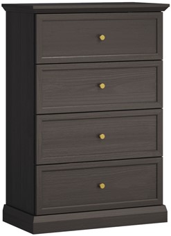 meble LUCCA K4S wysoka komoda z szufladami do salonu sypialni czarny grafit