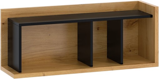 meble DOX 04 półka wisząca ścienna na książki dąb artisan czarny