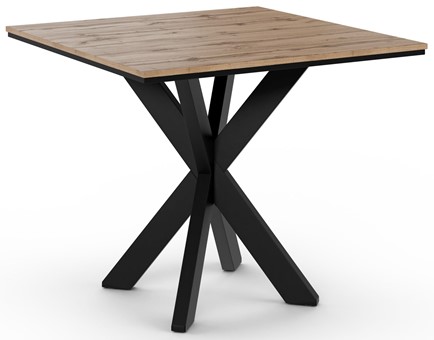 PARO nowoczesny loftowy stół kwadratowy do salonu jadalni dąb wotan czarny