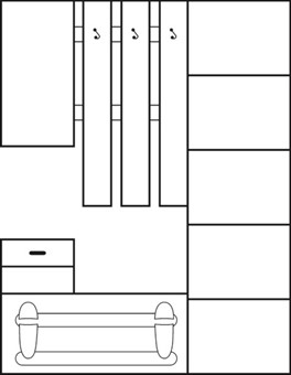 meble PRP1 przedpokój garderoba