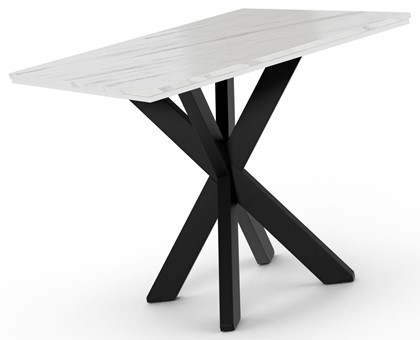 PARO nowoczesny loftowy stół kwadratowy do salonu jadalni biały marmur