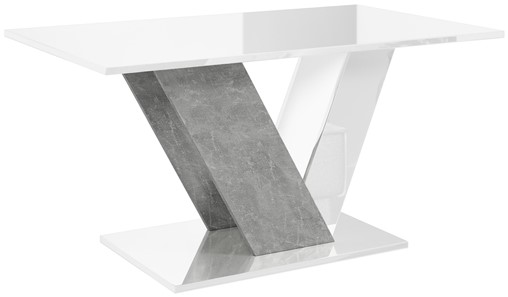 DU1 ława nowoczesny stolik kawowy 100x60 do salonu biały połysk beton