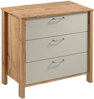 meble INDYGO K3S komoda z szufladami do salonu sypialni dąb wotan beż