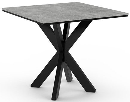 PARO nowoczesny loftowy stół kwadratowy do salonu jadalni beton czarny
