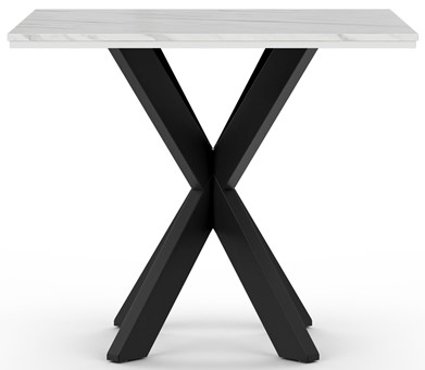 PARO nowoczesny loftowy stół kwadratowy do salonu jadalni biały marmur