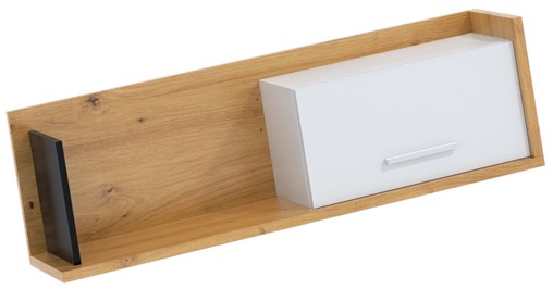 meble DOX 11 szafka półka wisząca ścienna na książki artisan biały czarny