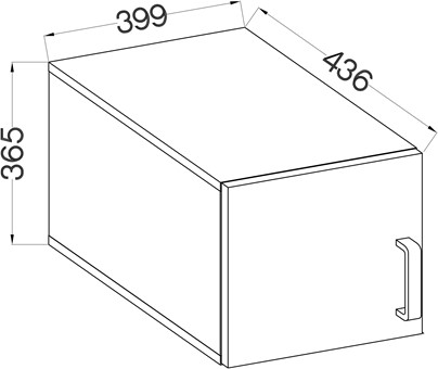 meble MALTA 115 szafka nadstawka zamknięta