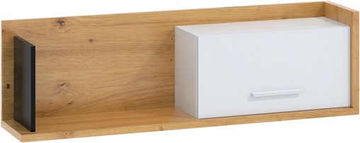 meble DOX 11 szafka półka wisząca ścienna na książki artisan biały czarny