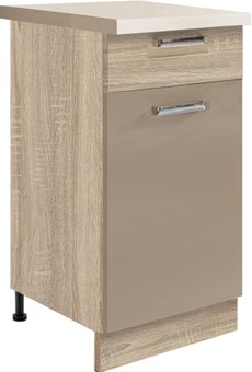 meble kuchenne PREMIO szafka dolna z szufladą i półką 40 [2D] cappuccino