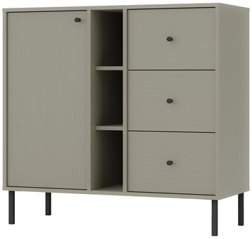 meble TOKYO 824 komoda z szufladami do salonu na nóżkach eukaliptus N2