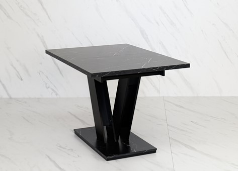 MASIV nowoczesny stół rozkładany do salonu jadalni 120x80 marmur roy czarny