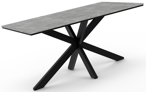 WERO nowoczesny loftowy stół do salonu jadalni 160x90 beton czarny