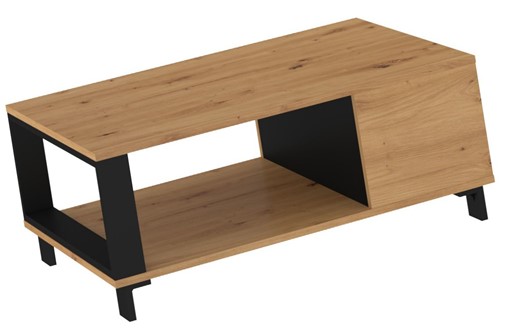 meble GAVES 04 ława nowoczesny stolik kawowy do salonu dąb artisan czarny