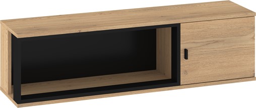 meble GAVES 15 szafka półka wisząca ścienna loft dąb cremona czarny