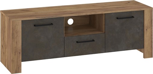 meble DELIS 10 komoda stolik szafka RTV 140 dąb craft złoty granada brąz