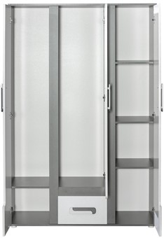 meble APETITO 19 duża szafa trzydrzwiowa do przedpokoju sypialni antracyt b