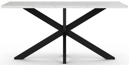 WERO nowoczesny loftowy stół do salonu jadalni 160x90 biały marmur czarny