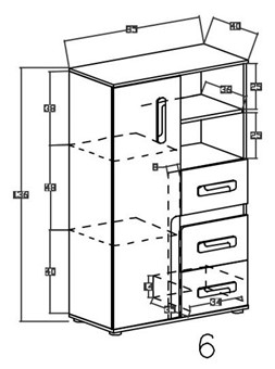 meble APETITO _06 komoda wysoka