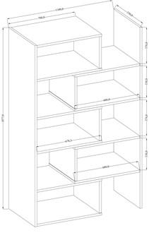 meble KAROL 2 regał na książki rozsuwany