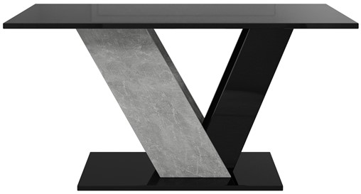 DU1 ława nowoczesny stolik kawowy 100x60 do salonu czarny połysk beton