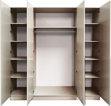 DEN1-20 duża szafa czterodrzwiowa do sypialni przedpokoju cashmere kaszmir