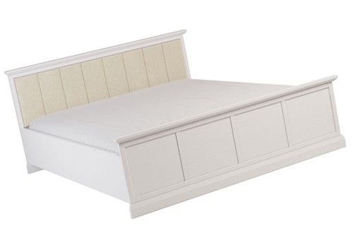 meble LUCCA L160 łóżko 160x200 do sypialni bez materaca z pojemnikiem biały