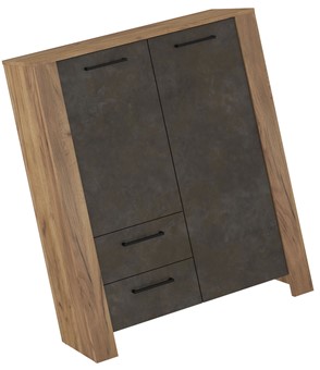 meble DELIS 08 regał z drzwiami szufladami do salonu craft złoty granada br