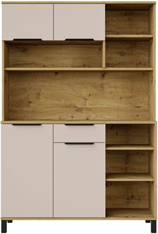 meble kuchenne SOLEA bufet 120 szafka kawiarka kredens dąb artisan cashmere