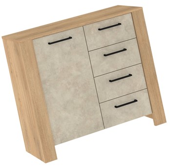 meble DELIS 02 komoda z drzwiami szufladami do salonu dąb cremona granada m