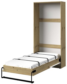 meble NERO 15 młodzieżowe łóżko chowane w szafie półkotapczan pionowy bez m