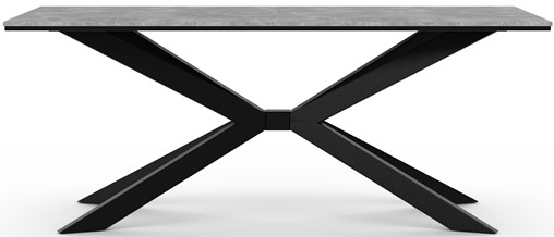 FLORA nowoczesny loftowy stół do salonu jadalni 190x90 beton czarny