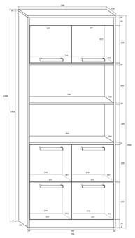 meble EMAX 31 regał W6D