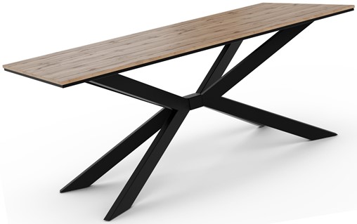 FLORA nowoczesny loftowy stół do salonu jadalni 190x90 dąb wotan czarny