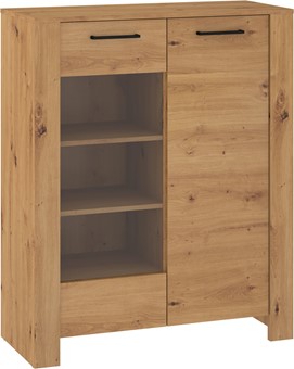 meble DELIS 14 niska witryna do salonu dąb artisan