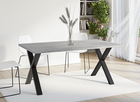 BROOKLYN X biurko / stół industrialny do salonu jadalni 160x90 beton