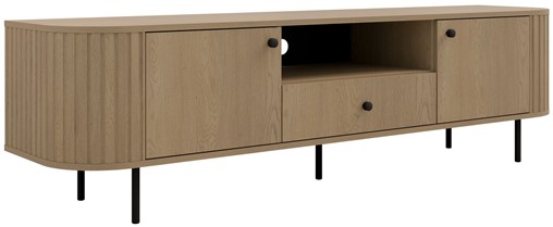 meble OVALIO 321 komoda stolik szafka RTV na nóżkach do salonu dąb cremona
