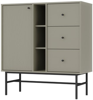 meble TOKYO 824 komoda z szufladami do salonu na nóżkach eukaliptus N3