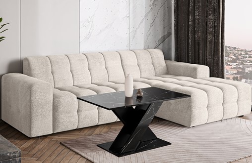 TX1 ława nowoczesny stolik kawowy 110x60 do salonu marmur royal czarny