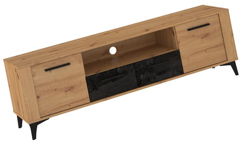 meble MIGES 11 komoda stolik szafka RTV z szufladami artisan beton czarny