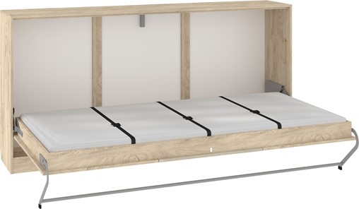 Półkotapczan łóżko chowane składane 90x200 poziome ERGO dąb endgrain gr.mig
