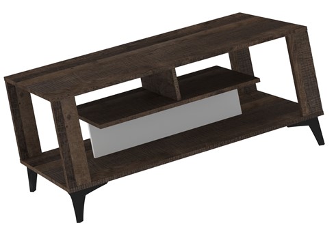 meble MIGES 06 nowoczesna ława stolik kawowy z półką dąb grange biały połys