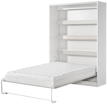 meble PEFE 140 półkotapczan pionowy łóżko chowane w szafie bez mat biały cz