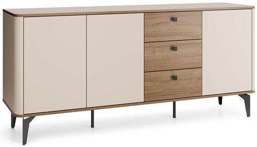 meble AURENA 05 duża komoda do salonu sypialni na nóżkach orzech cashmere
